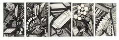Madge Gill, A Group of Twenty-Seven Drawings, 1940, pen and ink on paper, two with pencil