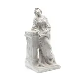 Giuseppe Grandi, plaster maquette of a woman at a pillar, plaster