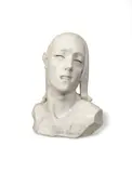 Prof. Almo Bonaldi, carved white marble genre bust of a man, marble