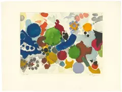 Ernst Wilhelm Nay, 5 Farbaquatinten, 1957, Folge von 5 Farbaquatinten, jeweils auf Rives-Velin