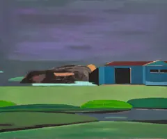Schießplatz by Eberhard Havekost, 1995, Öl auf Leinwand, sold Jun 2015