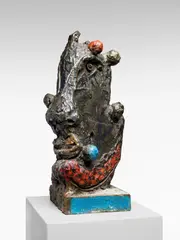 Markus Lüpertz, Der Medici, aus der Serie „Bürger von Florenz, 1983, Bronze, farbig gefasst
