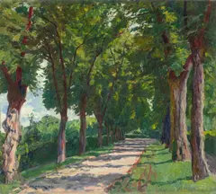 Philipp Franck, Lindenallee“ (Potsdam), 1936, Öl auf Leinwand