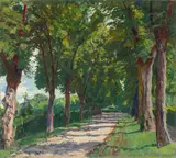Philipp Franck, Lindenallee“ (Potsdam), 1936, Öl auf Leinwand