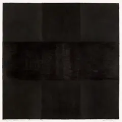 Robert Longo, Study for Abstract Painting, 1963 (After Reinhardt), 2014, Tusche und Kohle auf Pergament