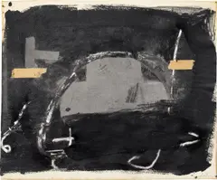 Antoni Tàpies, Velvet Powder and Chalk, 1976, Mischtechnik auf Papier, auf Leinwand