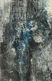 Fred Thieler, M.F.I.57, 1957, Mischtechnik auf Papier auf Hartfaser