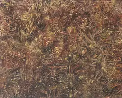 Georges Noël, Palimpseste, 1959, Öl und Mischtechnik auf Leinwand