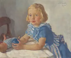 Lotte Laserstein, Porträt Ulla Prag, 1948, Öl auf Leinwand