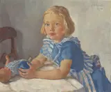 Lotte Laserstein, Porträt Ulla Prag, 1948, Öl auf Leinwand