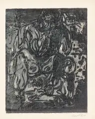 Georg Baselitz, Ohne Titel, 1966, Holzschnitt auf Velin