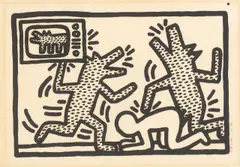 Untitled #3 by Keith Haring, 1982, Lithografie auf Papier, sold Nov 2024