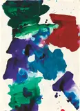 Sam Francis, Ohne Titel, 1980, Mischtechnik auf Papier (aus einem Skizzenblock)
