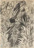 Wiesenweg by Ernst Ludwig Kirchner, 1918, Kreide auf Papier, sold Jun 2025