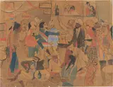 Rudolf Schlichter, Rumble“ (Le Vicômte de Halifax), 1918, Aquarell und Tuschfeder auf Papier