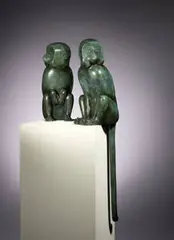 François-Xavier Lalanne, Singes Attentifs SI & SII, Bronze with green patina