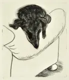 David Hockney, No. #4 (From Dog Wall), 1998, Etching
