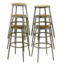 A. Quincy Jones, Group of 6 drafting/bar stools, A. Quincy Jones used these from the 1940s thru the 1970s in his various architec