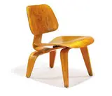 Charles and Ray Eames, Lounge chair, 1945, Finish in red analine dye