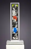 Jacob's Ladder by John Baldessari, 2004, Anodized print on aluminum elements, anodized aluminum frame and base with integrated motor and gear system, sold May 2010