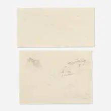 Martin Johnson Heade, two works, c. 1862, graphite