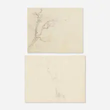 Martin Johnson Heade, two works, graphite on paper