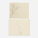Martin Johnson Heade, two works, graphite on paper