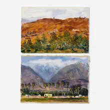 Andrew Winter, two works, watercolor on paper