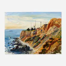 Andrew Winter, Palos Verdes Light House, watercolor and ink on paper