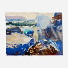 Nude by the Crashing Waves by John Whorf, watercolor on paper, sold Sep 2020
