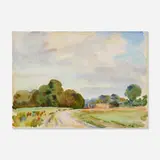 Wilfrid de Glehn, Around the Bend, watercolor and graphite on paper