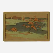 Arthur Wesley Dow, Nabis Point, 1913, woodcut in colors