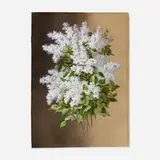 Raoul M. de Longpre, Lilacs in Bloom, gouache on paper