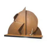 Ernest Trova, F.M. Profile Cantos, 1974, corten steel, Plexiglas, nickel-plated brass