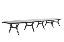 conference table by Ico Parisi, c. 1958, palisander, lacquered wood, nickel-plated steel, sold Mar 2007