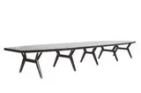Ico Parisi, conference table, c. 1958, palisander, lacquered wood, nickel-plated steel
