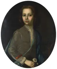 Jacob Huysmans, Portrait of a boy, half-length, holding a rose, oil on canvas