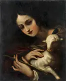 Francesco Furini, Portrait of Saint Agnes, oil on canvas