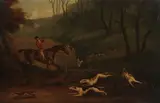 John Nost Sartorius, The fox hunt, oil on canvas