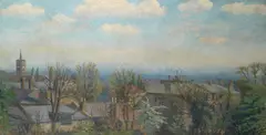 Geoffrey Rhoades, Late summer morning, Hampstead, oil on canvas