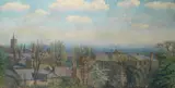 Geoffrey Rhoades, Late summer morning, Hampstead, oil on canvas