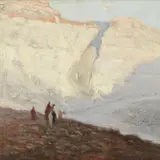 John Ralph, Figures in a desert landscape, oil on board