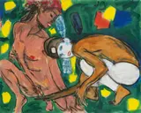 Luciano Castelli, Yü Küan + Tschen Schong, Acryl auf Leinwand