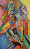Bruno Krauskopf, Tanzendes Paar, Um 1955, Öl auf Leinwand. Doubliert