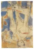Gänse by Christian Rohlfs, 1925, Aquarell, Kohle und violetter Farbstift auf Papier, sold Jun 2010