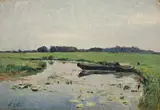 Otto Modersohn, Hamme mit Kähnen