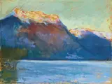 Gardasee by Lesser Ury, Pastell auf Pappe, sold May 2008