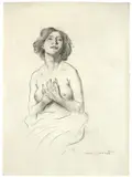 Lovis Corinth, Weiblicher Halbakt
