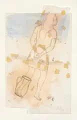 Ohne Titel by Francis Alÿs, 2003, Bleistift, gelbe Kreide und Ölfarbe auf collagiertem Transparentpapier, sold Jun 2009