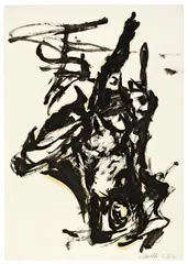 Akt by Georg Baselitz, 1976, Öl auf Papier, sold Jun 2009